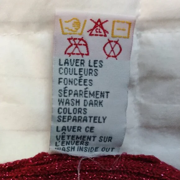 Cardigan, Red with Metallic Threads - Picture 9 of 9